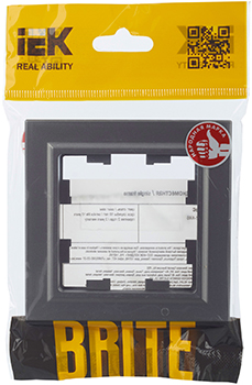 рамка 1-постовая IEK РУ-1-БрС Brite - упаковка