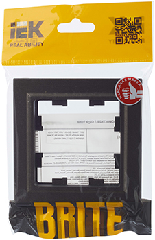 рамка 1-постовая IEK РУ-1-БрТБ Brite - упаковка