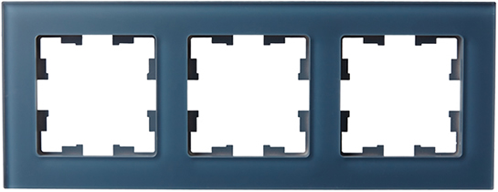 рамка 3-постовая IEK РУ-3-2-Бр стекло маренго матовый Brite - внешний вид