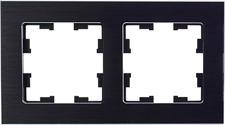 рамка 2-постовая IEK РУ-2-1-БрЧ Brite - внешний вид