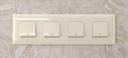рамка 4-постовая DKC Avanti, цвет ванильная дымка, - внешний вид