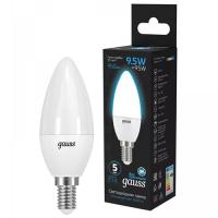 Лампа свеча свд Е14 9,5Вт 6500К 950лм В35 матовая Gauss Black