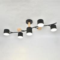 купить Светильник потолочный (люстра) *15Вт GX53 черный/дерево  в Иванове Светильник потолочный (люстра) *15Вт GX53 черный/дерево