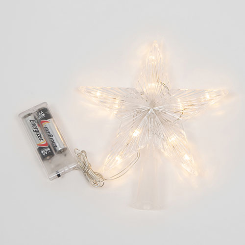 Фигура свд "Звезда" 15см 10свд теплый белый IP20 на елку, на батарейках (не в компл.)