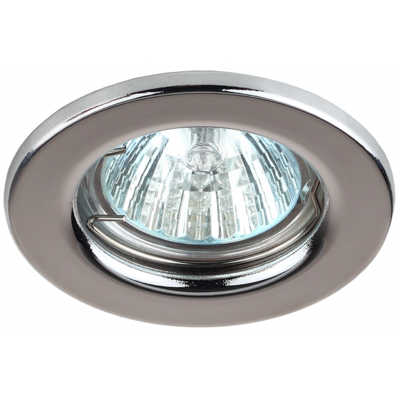 Светильник точечный GU5.3 круг белый встраиваемый поворотный 