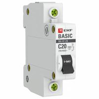 купить Автомат 1Р 20А C 4,5кА ВА47-29 EKF Basic  в Иванове Автомат 1Р 20А C 4,5кА ВА47-29 EKF Basic