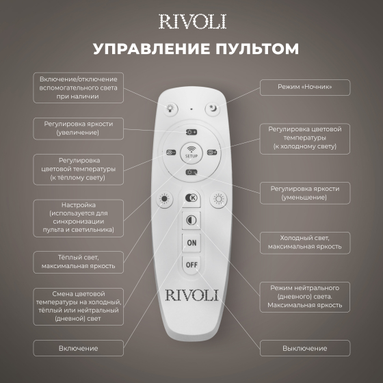 Светильник потолочный (люстра) свд 110Вт 3000К-6000К 8250лм белый/черный пульт диммер 