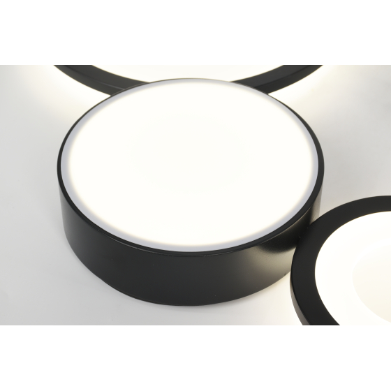 купить Светильник потолочный (люстра) свд 110Вт 3000К-6000К 5395лм белый/черный пульт диммер  в Иванове Светильник потолочный (люстра) свд 110Вт 3000К-6000К 5395лм белый/черный пульт диммер