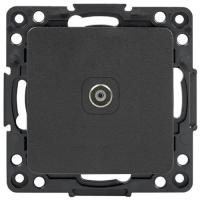 купить Стокгольм черный розетка TV проходная скрытая 1-ая  в Иванове Стокгольм черный розетка TV проходная скрытая 1-ая