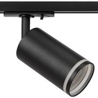 купить Светильник на трек однофазный 15Вт GU10 черный поворотный ЭРА  в Иванове Светильник на трек однофазный 15Вт GU10 черный поворотный ЭРА