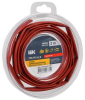 купить Трубка ТУТнг-LS 6/3мм красный 2м инд.упаковка IEK в Иванове Трубка ТУТнг-LS 6/3мм красный 2м инд.упаковка IEK
