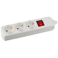 купить Колодка 3-мест 16А белый пластик заземление выкл IP20 ЭРА  в Иванове Колодка 3-мест 16А белый пластик заземление выкл IP20 ЭРА