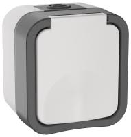 купить Торс серый розетка открытая 1-мест заземление IP55  в Иванове Торс серый розетка открытая 1-мест заземление IP55