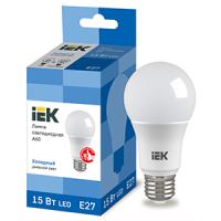 Лампа свд Е27 15Вт 6500К 1350лм стандарт А60 матовая  IEK
