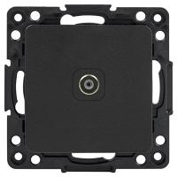 купить Стокгольм черный розетка TV оконечная скрытая 1-ая  в Иванове Стокгольм черный розетка TV оконечная скрытая 1-ая