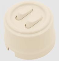 Бирони ваниль выключатель 2кл открытая 10А IP20  клавишный  Jantera Бирони ваниль выключатель 2кл открытая 10А IP20  клавишный  Jantera