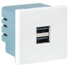 купить Розетка кабель-канал USB A+A 2-ая 2мод белый EKF С-лайн в Иванове Розетка кабель-канал USB A+A 2-ая 2мод белый EKF С-лайн