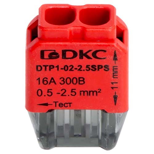 купить Клемма 2*2,5мм2 компактная красный DKC упак (50 шт) в Иванове Клемма 2*2,5мм2 компактная красный DKC упак (50 шт)