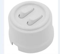 Бирони белый выключатель 2кл открытая 10А IP40  клавишный  Jantera Бирони белый выключатель 2кл открытая 10А IP40  клавишный  Jantera