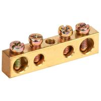 Шина нулевая 8*12 4 отв. крепл. по центру