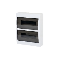 Бокс 24мод навесной белый черная прозрачная дверь IP41 PDB/W 10 Jazzway