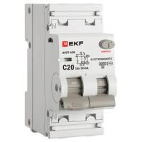 Дифавтомат 2Р 20А C тип AC 30мА 6кА 2мод АВДТ-63N EKF PROxima