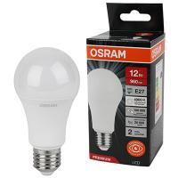 Лампа светодиодная 220В Е27 12Вт 4000К 960лм стандарт A60 матовая Osram LED Value black аналог 704744,707110