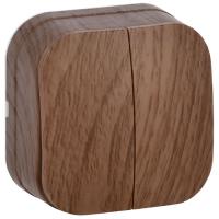 купить Глори дуб выключатель 2кл открытая 10А IP20   в Иванове Глори дуб выключатель 2кл открытая 10А IP20