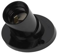 Патрон накладной E27 карболит черный ЭРА наклонный