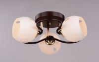 купить Светильник потолочный (люстра) 3*40Вт E27 коричневый/золото в Иванове Светильник потолочный (люстра) 3*40Вт E27 коричневый/золото