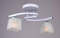 купить Светильник потолочный (люстра) 2*40Вт E27 белый/хром в Иванове Светильник потолочный (люстра) 2*40Вт E27 белый/хром