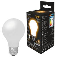 Лампа светодиодная 220В Е27 10Вт 2700К 820лм стандарт A60 матовая филамент Gauss 