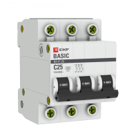 купить Автомат 3Р 25А C 4,5кА ВА47-29 EKF Basic  в Иванове Автомат 3Р 25А C 4,5кА ВА47-29 EKF Basic