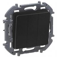 купить Инспириа антрацит выключатель 3кл скрытая 10А IP20  в Иванове Инспириа антрацит выключатель 3кл скрытая 10А IP20