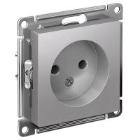 AtlasDesign алюминий розетка скрытая 1-мест IP20 