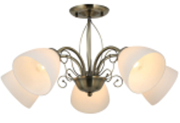 Светильник потолочный (люстра) 5*40Вт E27 античная бронза/белый Sue модерн