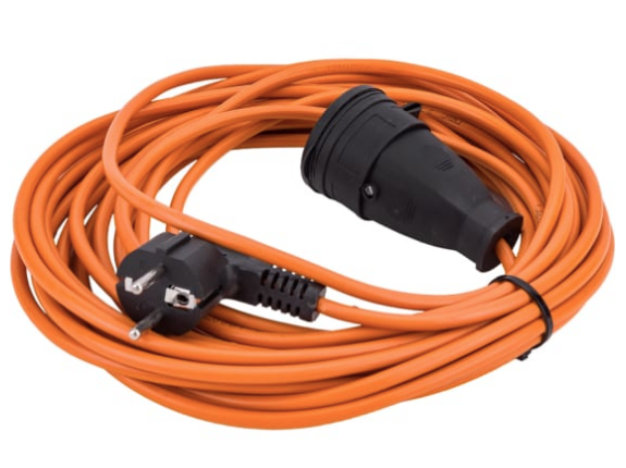 Удлинитель 1-мест 10м ПВС 2*1 оранжевый  IP44 PlexUp 