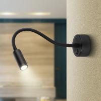 Светильник настенный (бра) свд 3Вт 4000К лм черный ЭРА гибкое