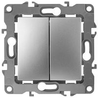 купить ЭРА12 алюминий выключатель 2кл скрытая 10А IP20  в Иванове ЭРА12 алюминий выключатель 2кл скрытая 10А IP20