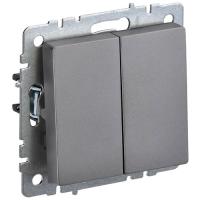 купить Брайт сталь выключатель 2кл скрытая 10А IP20  в Иванове Брайт сталь выключатель 2кл скрытая 10А IP20