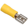 Разъем плоский 4,0-6,0мм2 6*0,5мм мама изолированный желтый ПВХ РпИм IEK 100шт