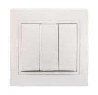 купить Кварта выключатель скрытая кремовый 3кл 10А IP20  в Иванове Кварта выключатель скрытая кремовый 3кл 10А IP20
