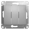 купить Глосса алюминий выключатель 3кл скрытая 10А IP20  в Иванове Глосса алюминий выключатель 3кл скрытая 10А IP20