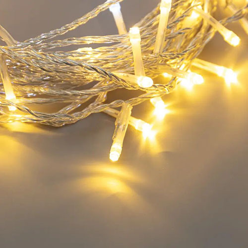 Гирлянда нить 20м теплый белый 150свд IP44 прозрачный провод 