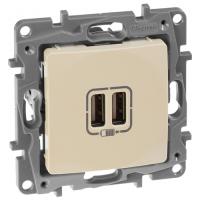 купить Этика слоновая кость розетка USB скрытая 2-ая  в Иванове Этика слоновая кость розетка USB скрытая 2-ая