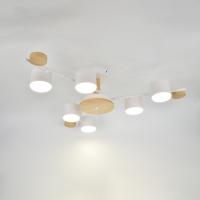 купить Светильник потолочный (люстра) 6*15Вт GX53 белый/дерево  в Иванове Светильник потолочный (люстра) 6*15Вт GX53 белый/дерево