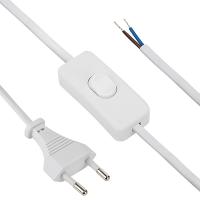 Шнур 1,8м ШВВП 2*0,75 белый выкл 