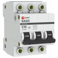 купить Автомат 3Р 16А C 4,5кА ВА47-29 EKF Basic  в Иванове Автомат 3Р 16А C 4,5кА ВА47-29 EKF Basic