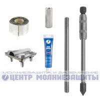 Комплект заземления оцинкованный 3 метра (d=16 мм х1,5 метра)