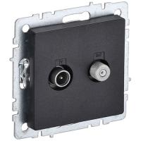 купить Брайт черный розетка TV-SAT оконечная скрытая 2-ая  в Иванове Брайт черный розетка TV-SAT оконечная скрытая 2-ая